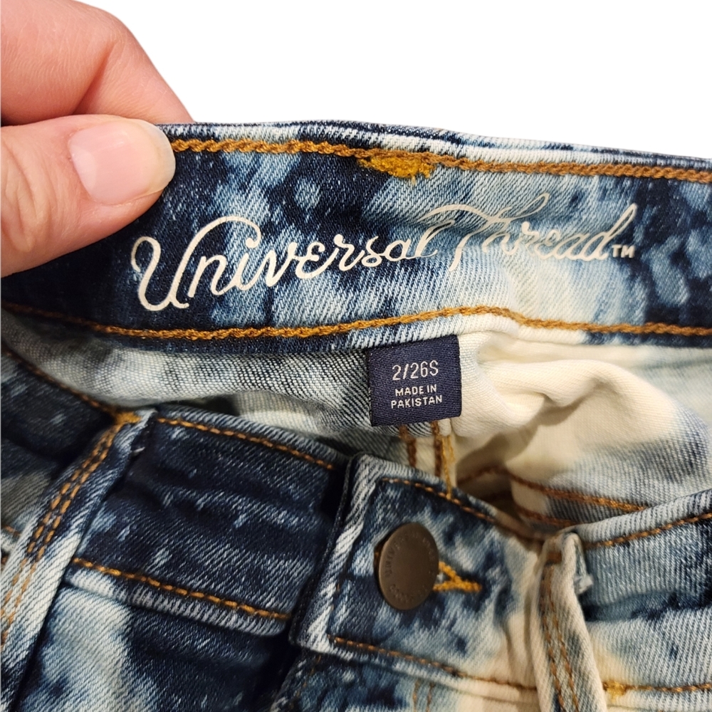 Universal Threads Half Tie Dye Bleached Jeans - image 3